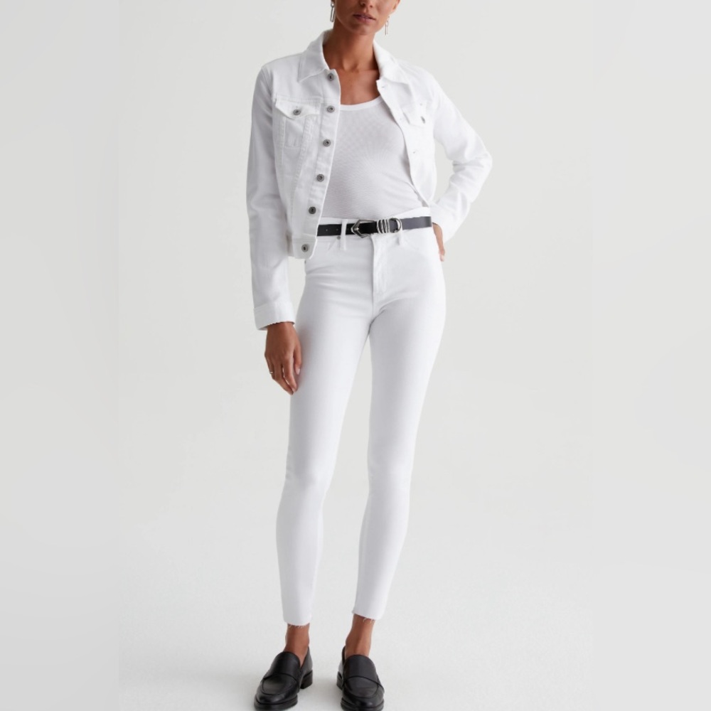 AG Farrah prima ankle white jeans size 27R